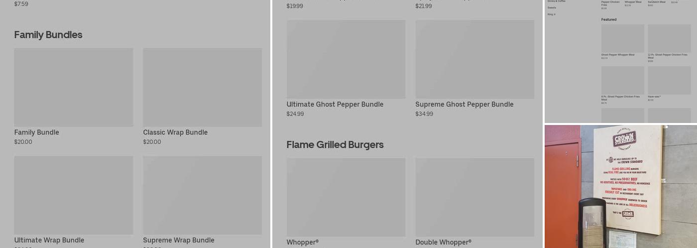 Burger King Menu