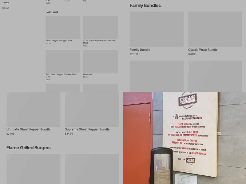 Burger King Menu