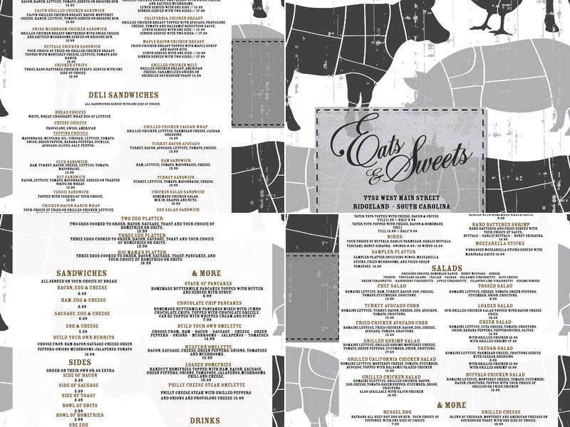 Eats and Sweets Menu