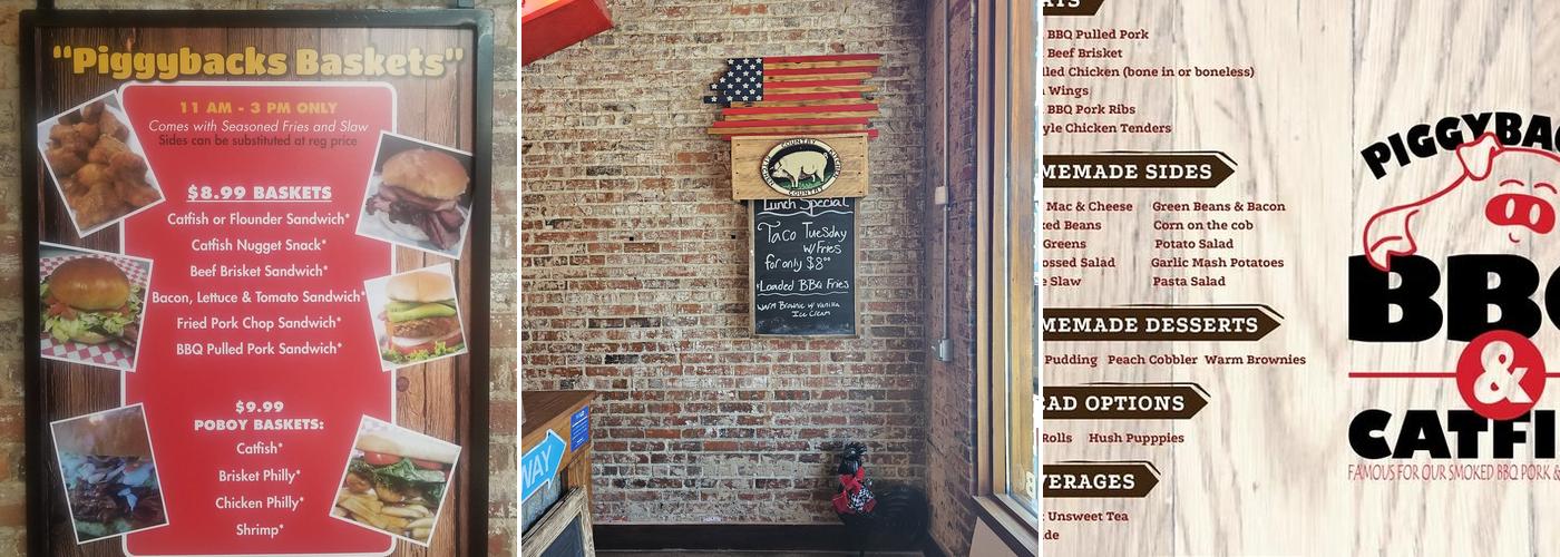 Piggybacks BBQ & Catfish Menu