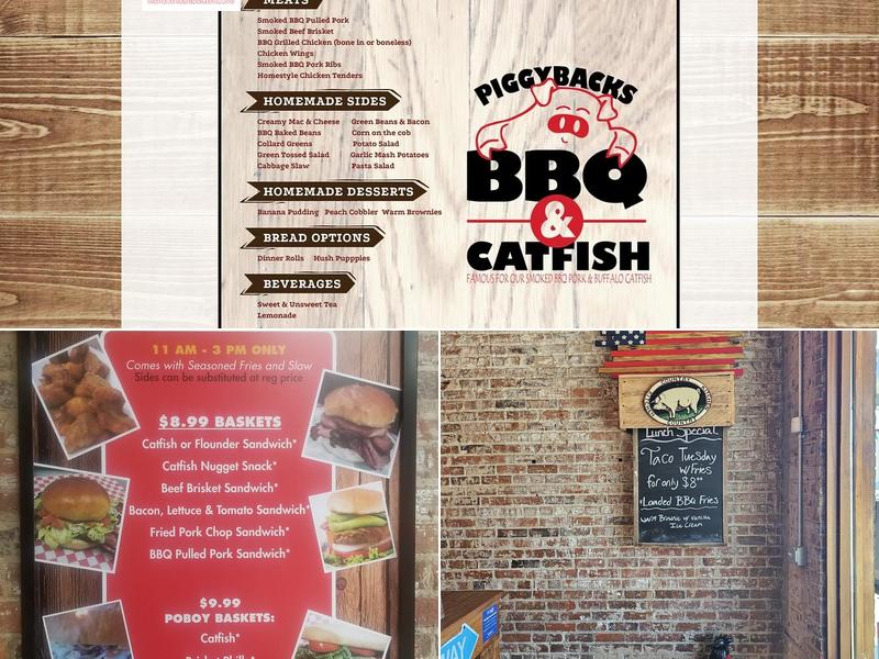 Piggybacks BBQ & Catfish Menu