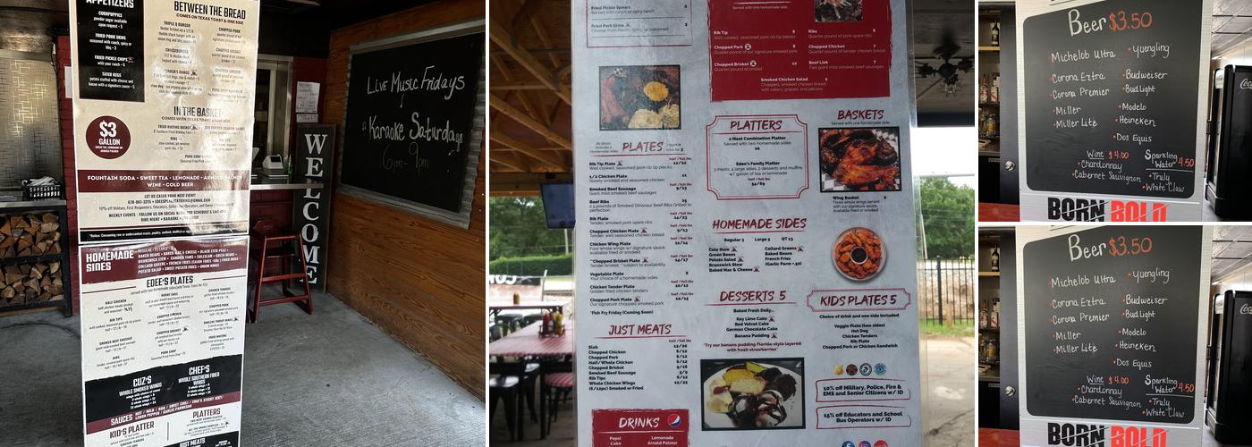 Edee's Shack Menu