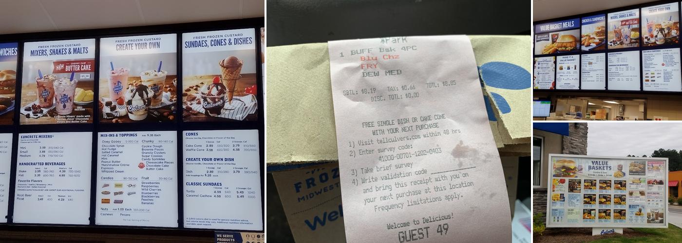 Culver’s Menu