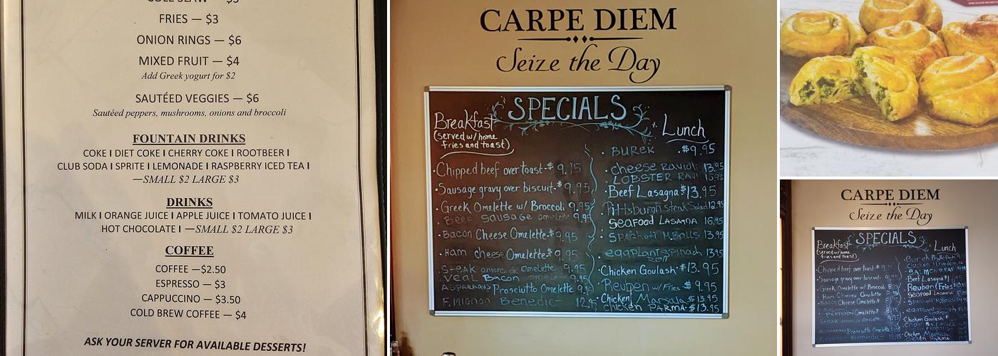 Carpe Diem Menu