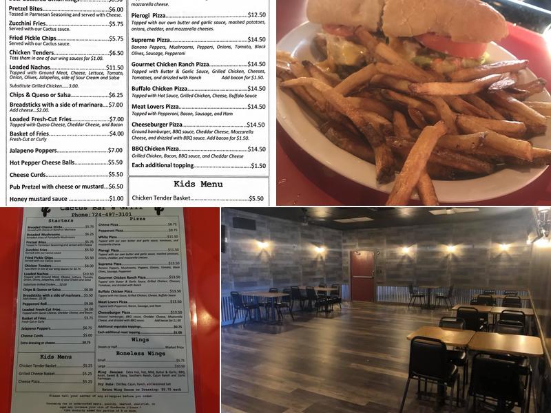 Cactus Bar & Grill Menu
