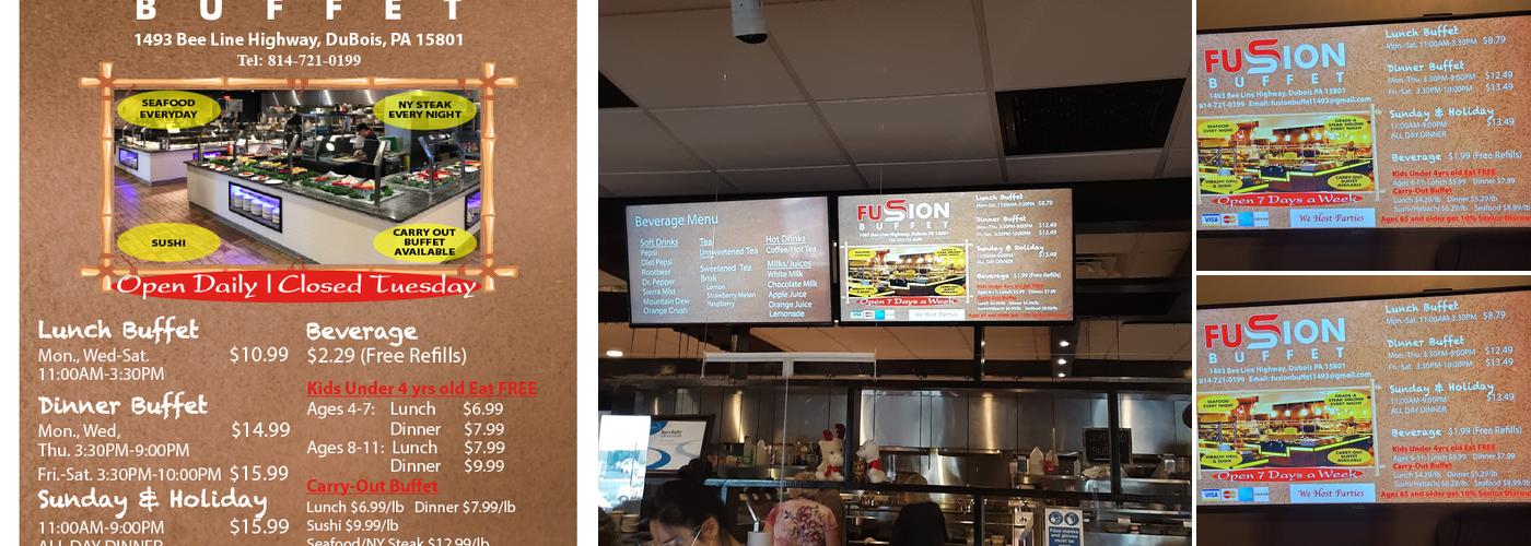 Fusion Buffet Menu