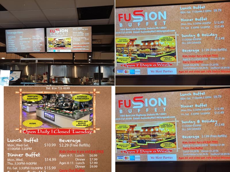 Fusion Buffet Menu