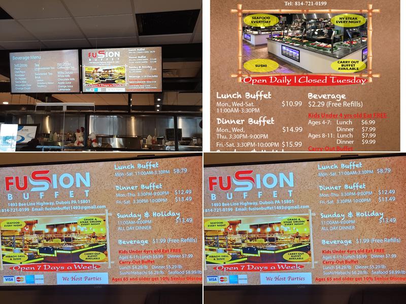 Fusion Buffet Menu