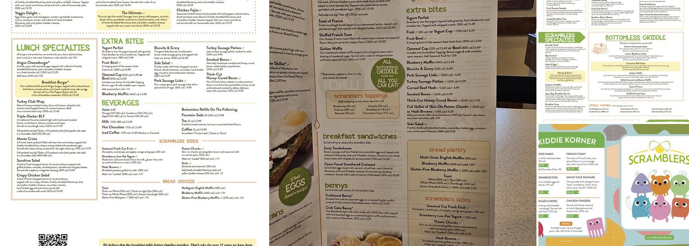 Scramblers Menu