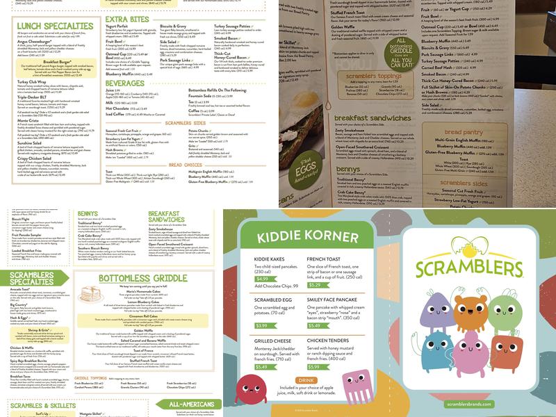 Scramblers Menu