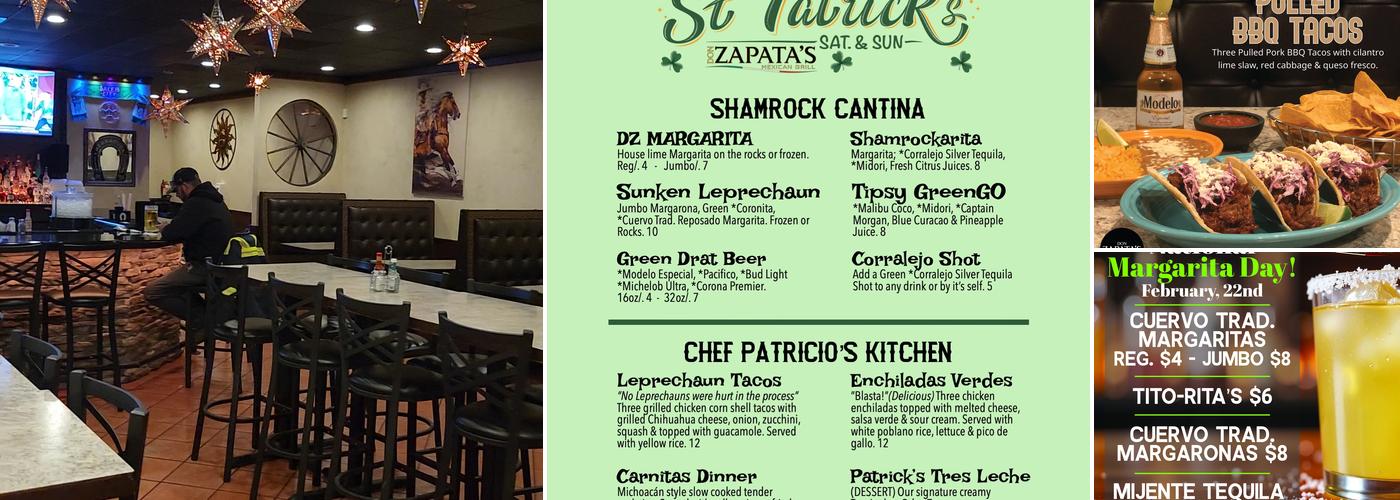 Don Zapata's Mexican Grill Menu