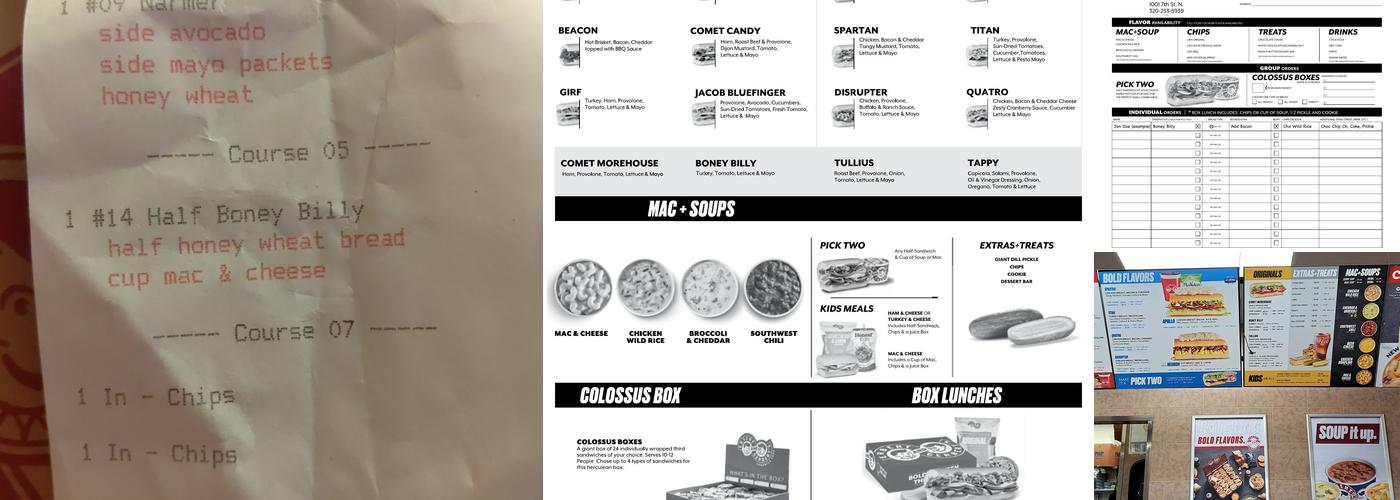 Erbert and Gerberts Menu