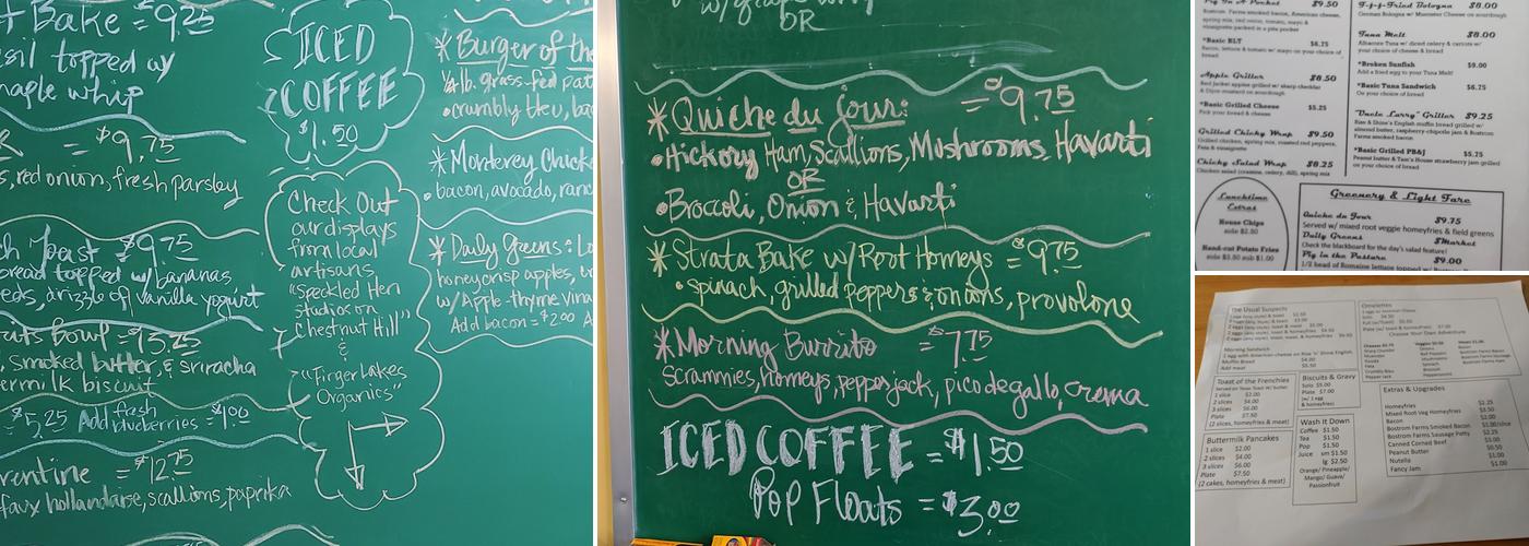 New Hall Diner Menu