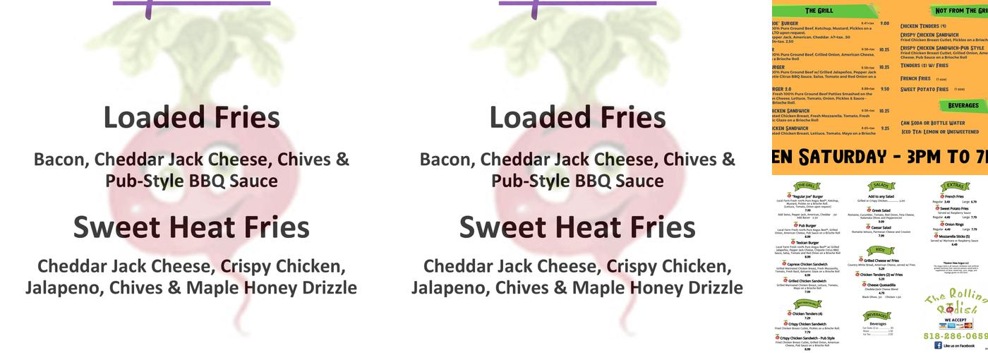The Rolling Radish Menu