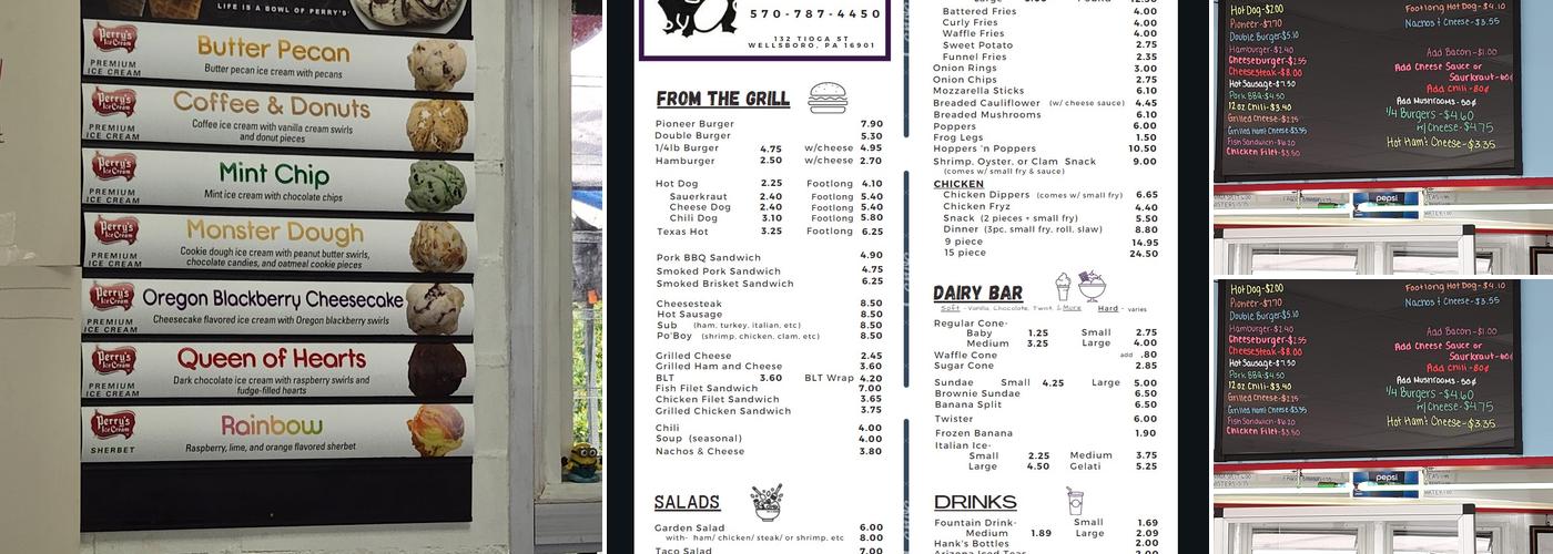 Frog Hut Menu