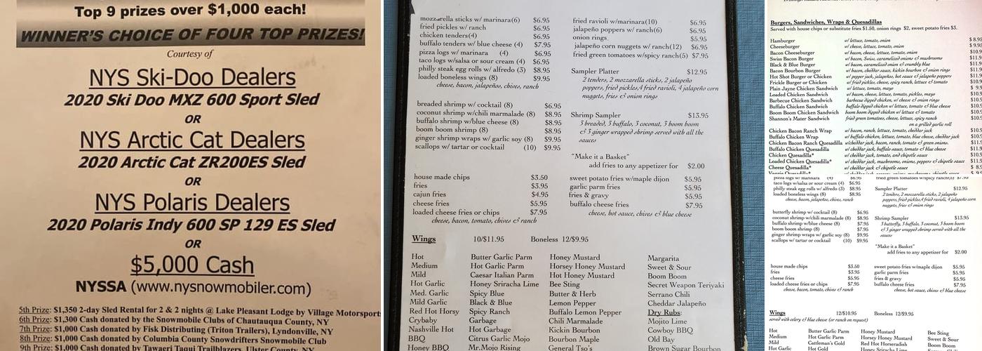 Kasoag Lake Park and campground. Menu