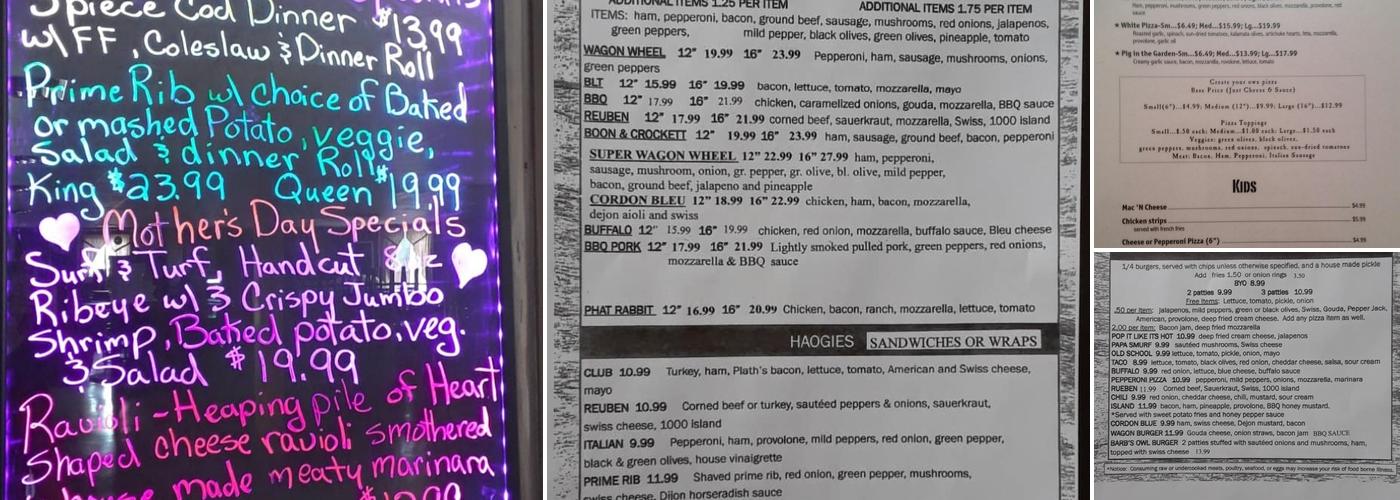 The Wagon Wheel Menu