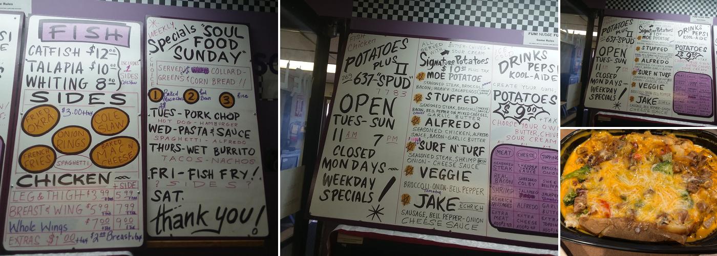 Potatoes Plus 2 Menu