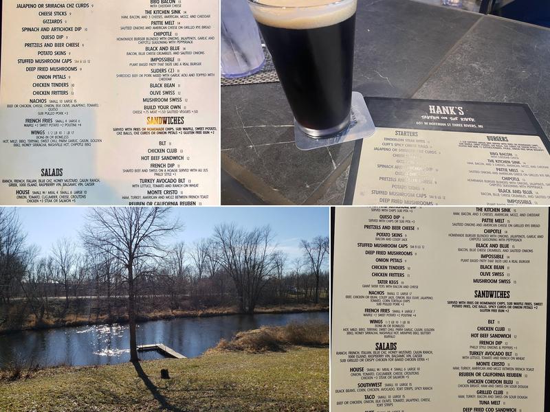 Hank's Tavern on the River Menu