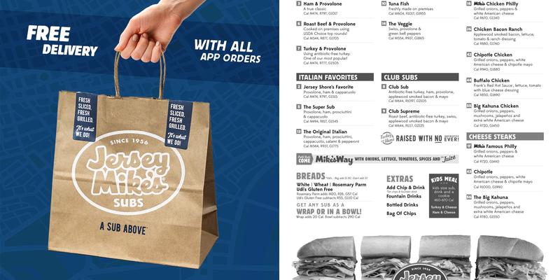 Jersey Mike's Subs Menu