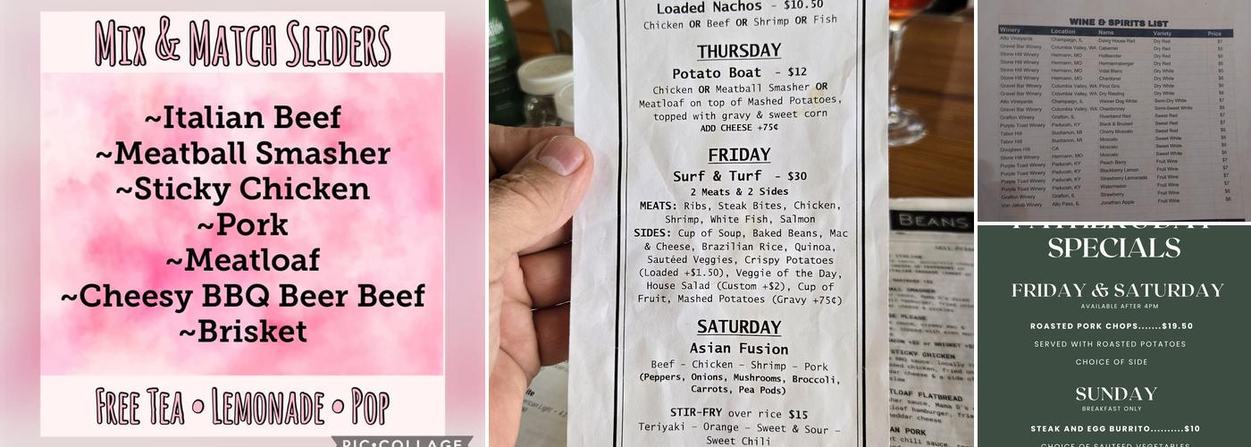 Beans & Barley Brews Menu