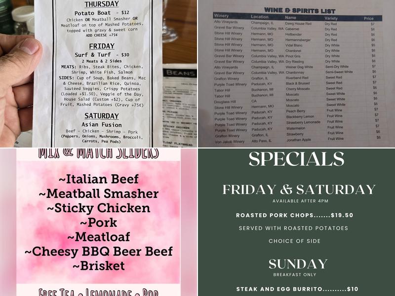 Beans & Barley Brews Menu