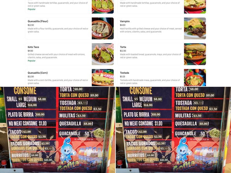 El Taquero Poblano - Tacos Estilo Tijuana Menu