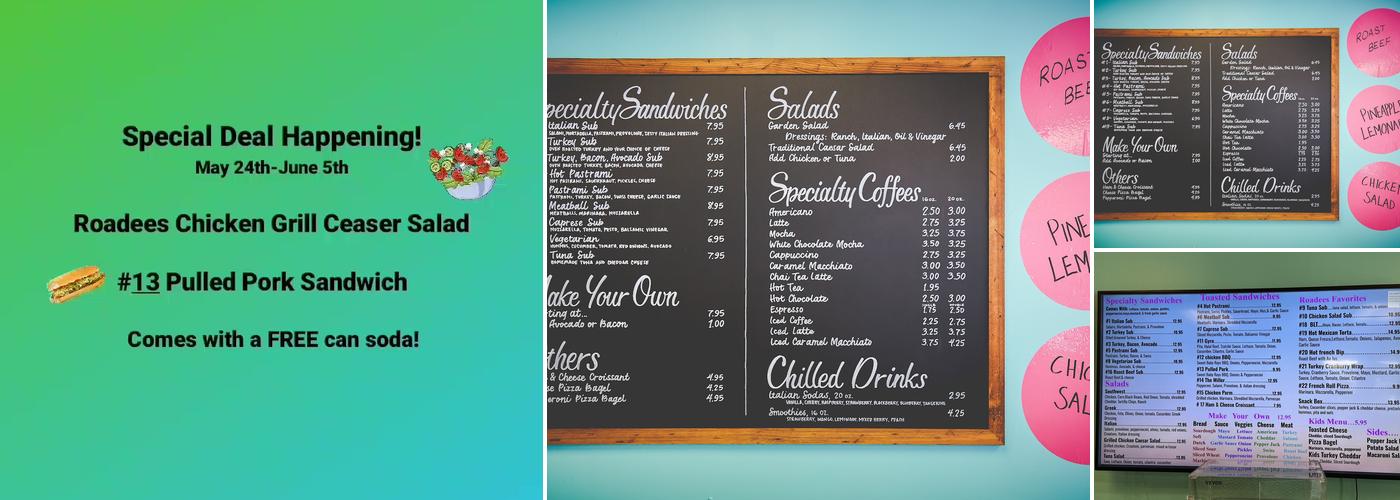 Roadees' Cafe Menu