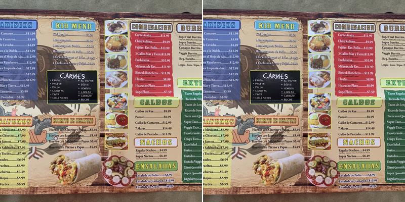 Taqueria 3 Gallos Menu
