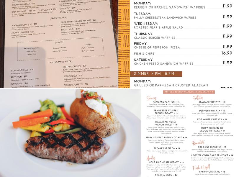 The Fish Rock Grille At The Ledges Menu