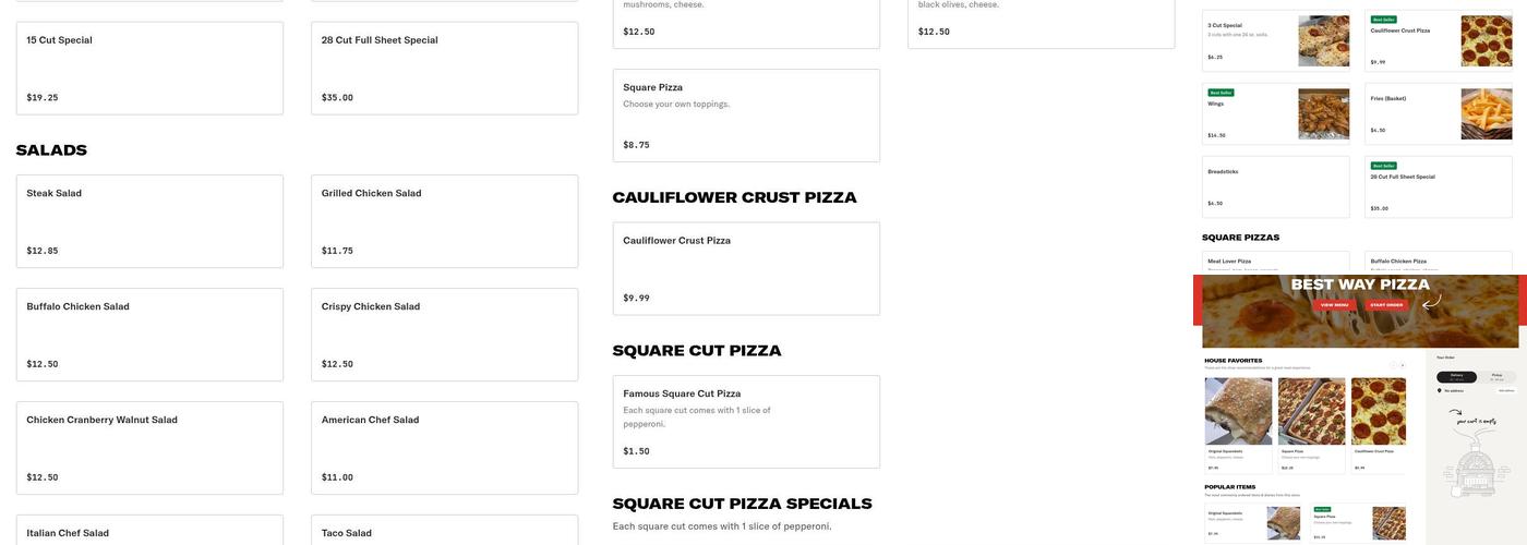 Best Way Pizza - Huntingdon Menu