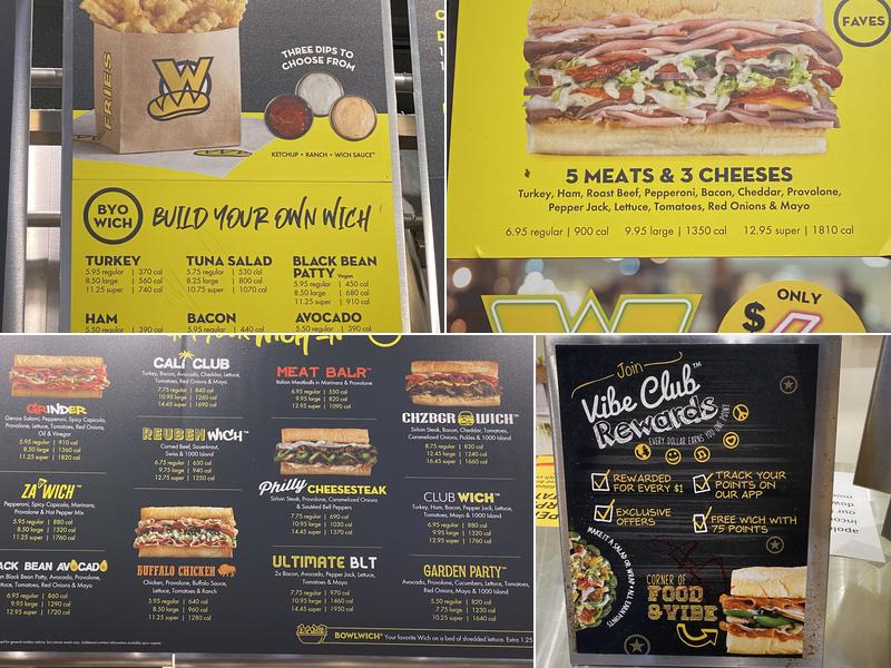 Which Wich Superior Sandwiches Menu