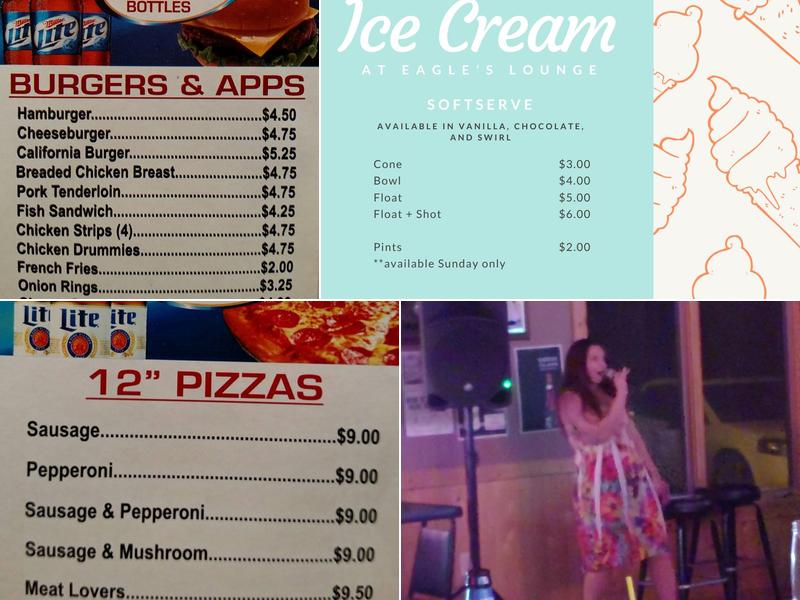 Eagle Lounge Inc Menu