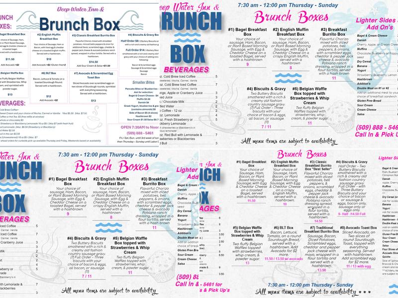 Brunch Box Menu