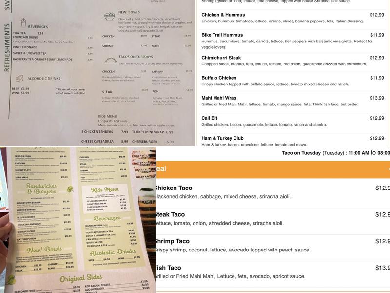 The Wrap Shack / Wrap Shack Plus Menu