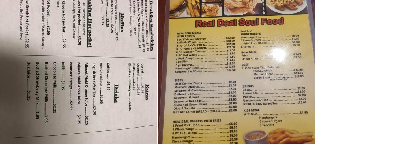 JJ's kountry kitchen Menu