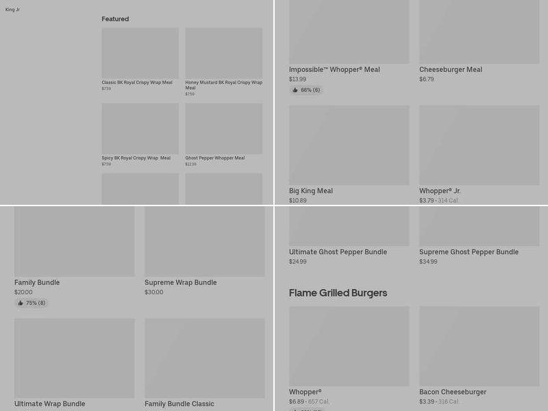 Burger King Menu