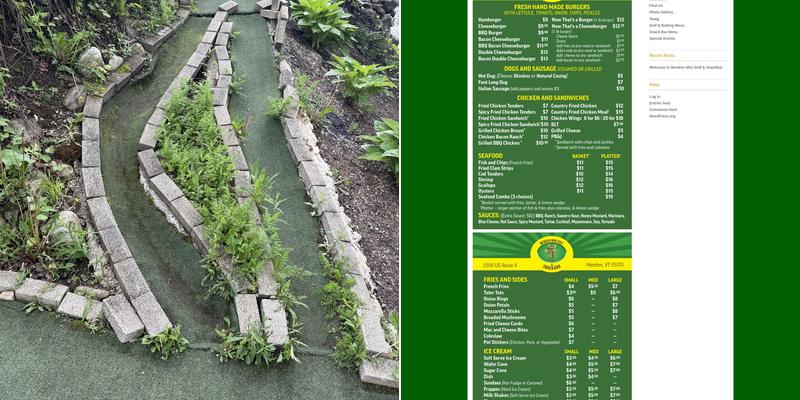Mendon Mini Golf & Snack Bar Menu