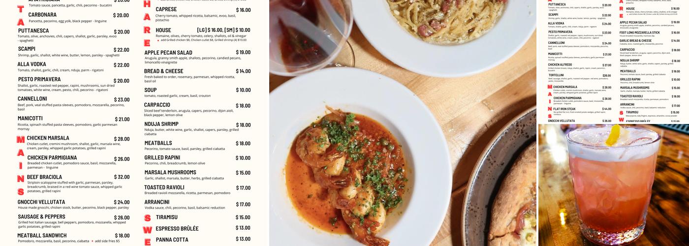 Union Kitchen + Cocktails Menu