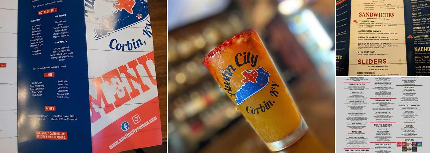 Austin City Saloon Menu