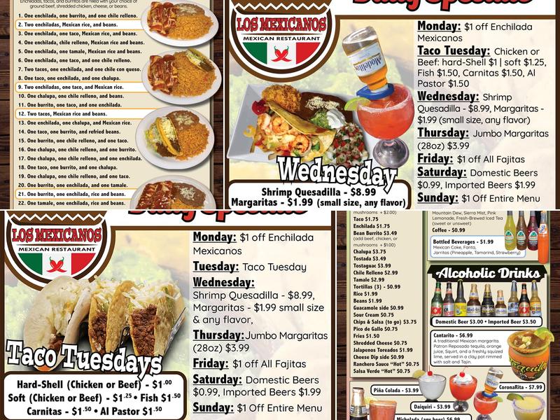 Los Mexicanos Menu