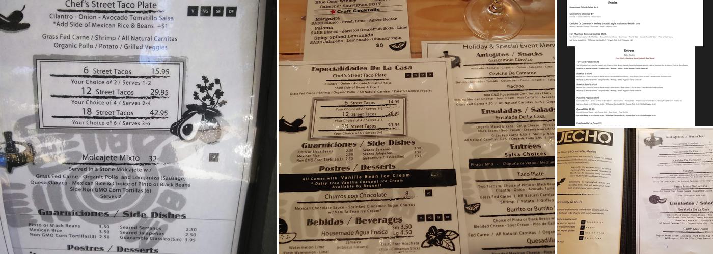 Quecho Menu