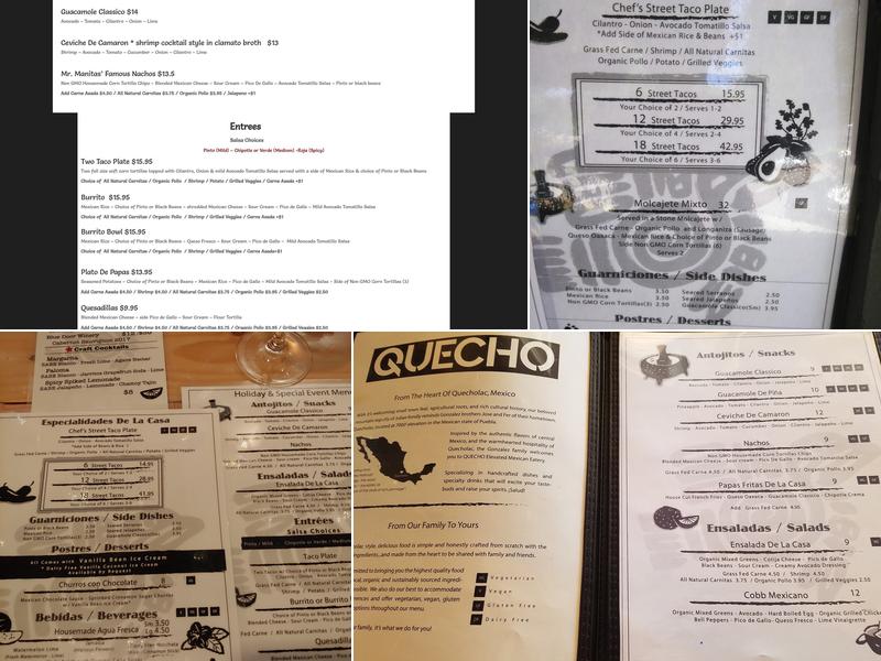 Quecho Menu