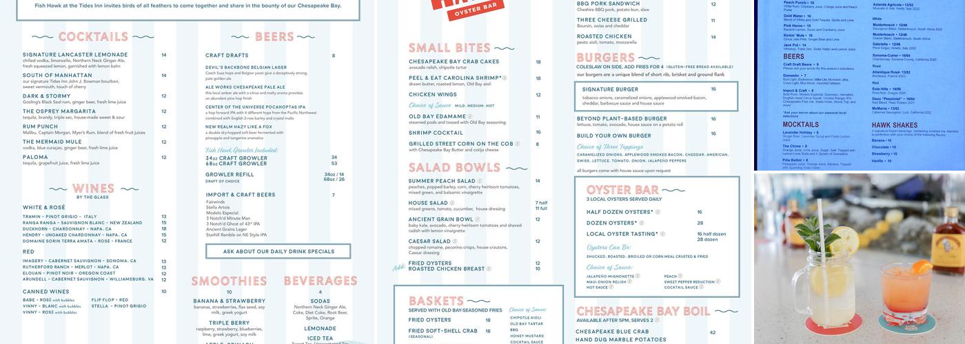 Fish Hawk Oyster Bar Menu