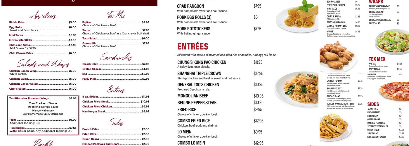 Redfork Menu
