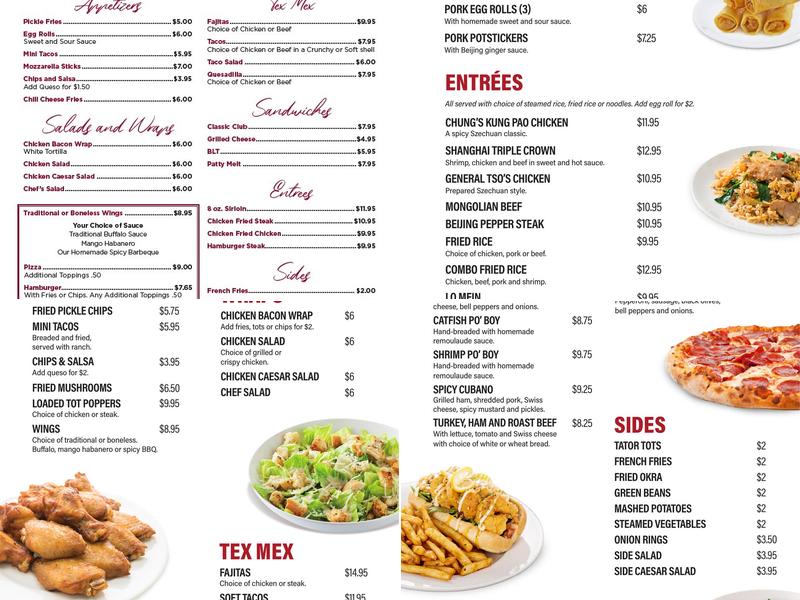 Redfork Menu