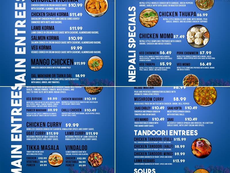 Parijaat Restaurant and Bar Menu