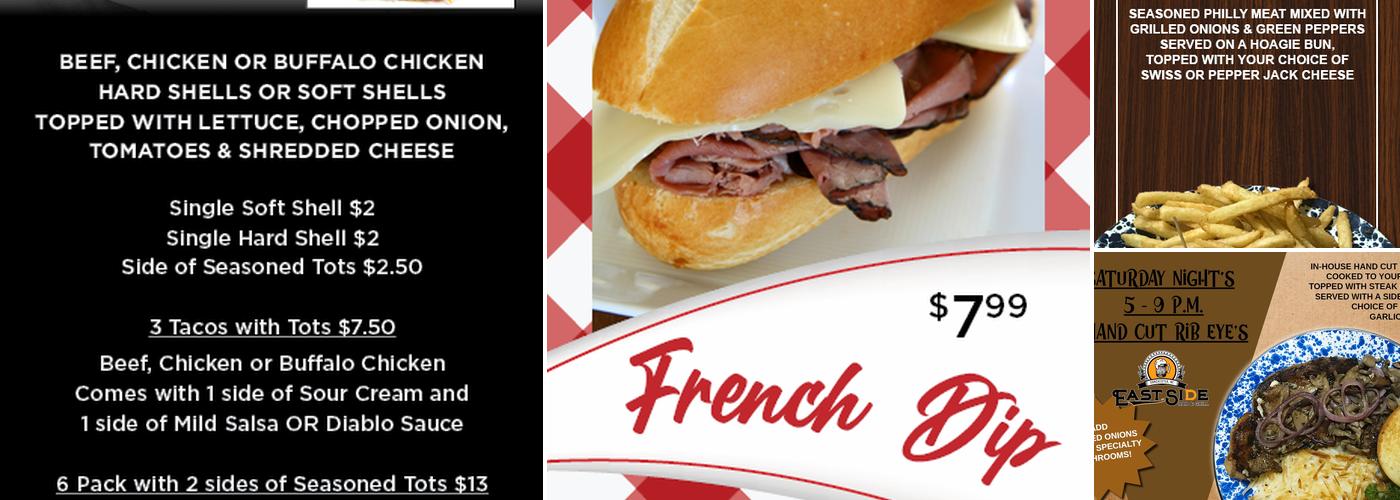 EastSide Bar & Grill Dorchester, NE Menu