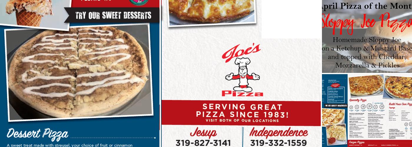 Joe's Pizza Independence Menu