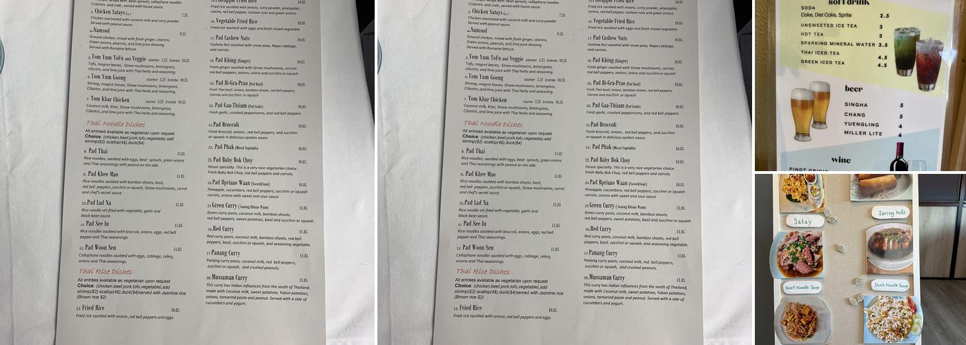 Charm Thai Menu